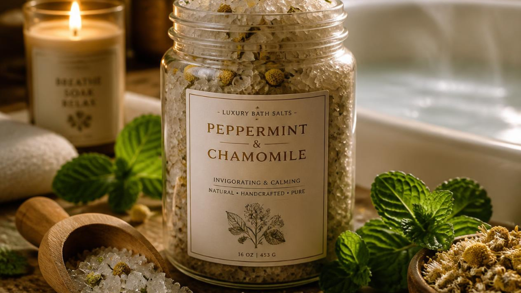 Peppermint and Chamomile Bath Salts
